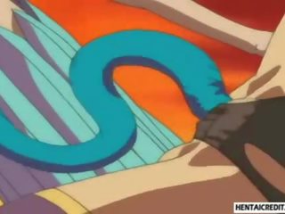 Hentai dragă inpulit de tentacles